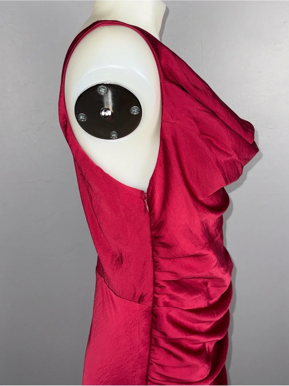 Abercrombie & Fitch Cowl Neck Draped Maxi Dress Women’s Petite Medium Pink Berry